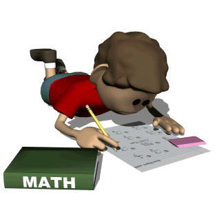 Animation of Student Studying Math